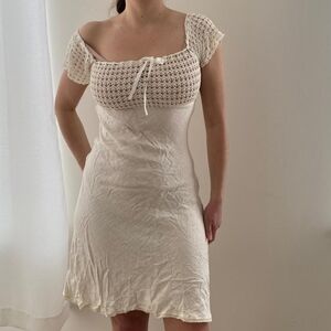 Unif Crochet Bust Vintage Inspired Midi Dress